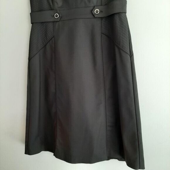 WHBM Classic Defined Waist Sheath Dress Knee Length Black Sz 6 - Picture 9 of 16
